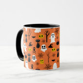 Mug Symboles Halloween éffrayant motif transparent (Devant gauche)