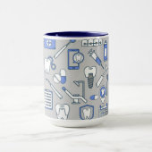 Mug Symboles illustrés de dentiste (Centre)