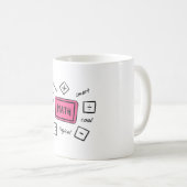 Mug Symboles mathématiques Étudiants et parents (Devant droit)