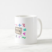 Mug Symboles mathématiques pour les élèves et les pare (Devant droit)