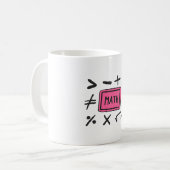Mug Symboles mathématiques pour les élèves et les pare (Devant gauche)