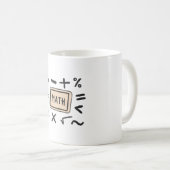Mug Symboles mathématiques pour les élèves et les pare (Devant droit)