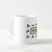 Mug Symboles mathématiques pour les élèves et les pare (Devant gauche)