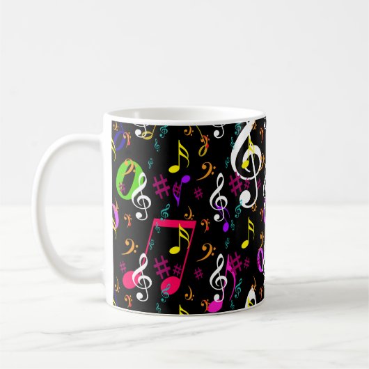 Mug Symboles musicaux Design Motif (Gauche)
