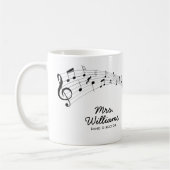 Mug Symboles musicaux personnalisés (Gauche)