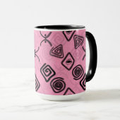 Mug Symboles roses. (Devant droit)
