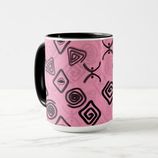 Mug Symboles roses. (Devant gauche)