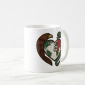 Mug Symbolisme culturel - Agave, Aigle et Coeur serpen (Devant droit)