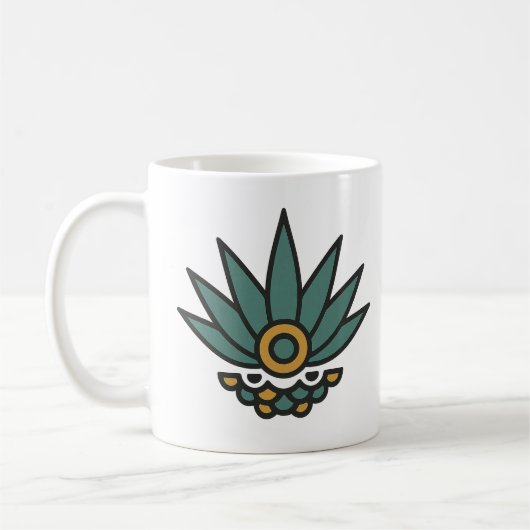 Mug Symbolisme culturel - Agave, Aigle et Coeur serpen (Gauche)