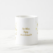 Mug Sympa Classic Gold Script Drôle cadeau de retraite (Centre)
