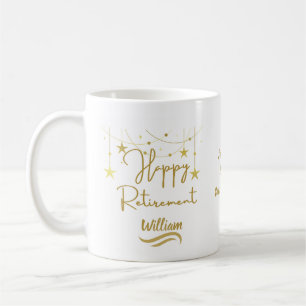 Mug Sympa Classic Gold Script Drôle cadeau de retraite