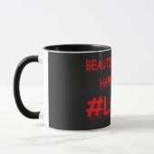 Mug Sympa Conception d'expression "BEAU AMOUR". Comman (Gauche)