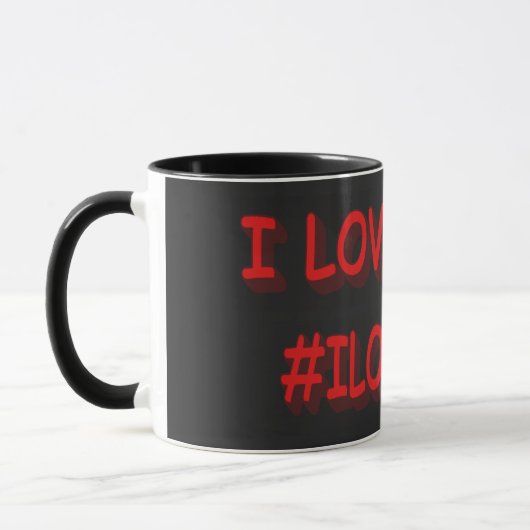 Mug Sympa Design d'expression "JE VOUS AIME !". Comman (Gauche)
