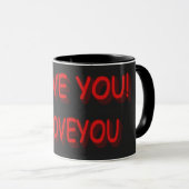 Mug Sympa Design d'expression "JE VOUS AIME !". Comman (Devant droit)