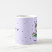 Mug Sympa Virgo Star signe Zodiac Chat avec fleurs (Centre)