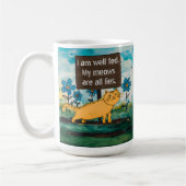 Mug Sympathie Cartoon Chat Signal Drôle Phrase (Gauche)