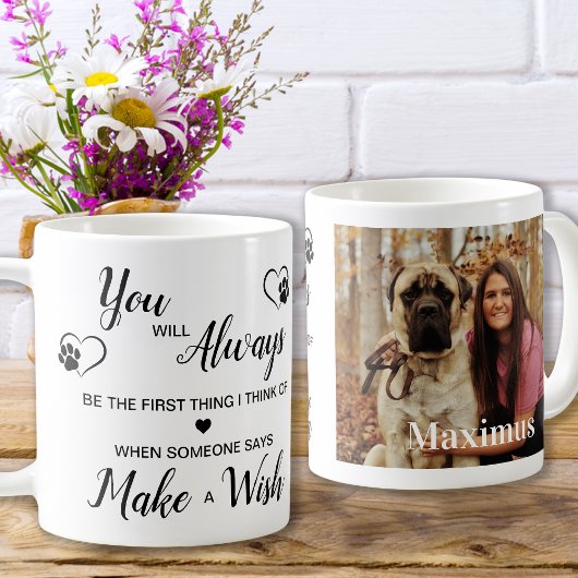 Mug Sympathie commémorative personnalisée pour animaux