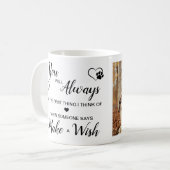 Mug Sympathie commémorative personnalisée pour animaux (Devant gauche)