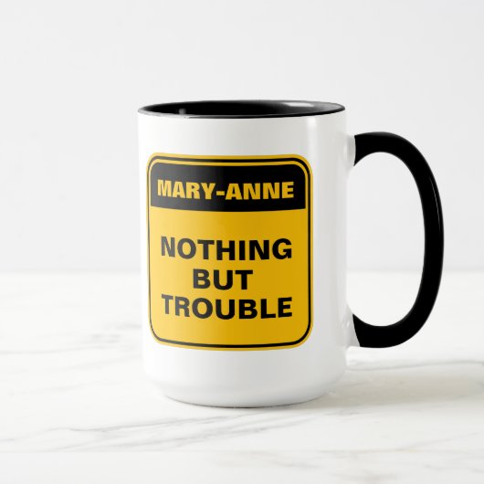Mug Sympathique panneau de route jaune rien que des pr (Droite)