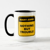 Mug Sympathique panneau de route jaune rien que des pr (Gauche)