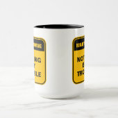Mug Sympathique panneau de route jaune rien que des pr (Centre)