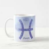 Mug Sympathique Pisces Astrologie Signe Personnalisé V (Gauche)