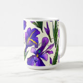 Mug Symphonie de jardin : Iris Floral (Devant droit)