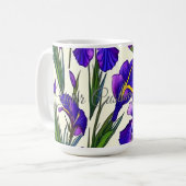 Mug Symphonie de jardin : Iris Floral (Devant gauche)