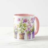 Mug Symphonie des fleurs en pointillés (Devant droit)