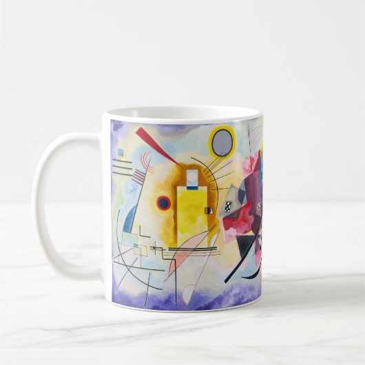 Mug Symphonie émotionnelle Kandinsky en rouge, jaune e (Gauche)