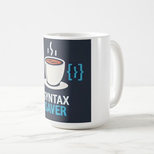 Mug Syntax Saver Café & Code (Devant droit)
