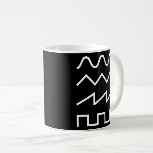Mug Synthétiseur Nerd audio analogique Waveform (Devant droit)