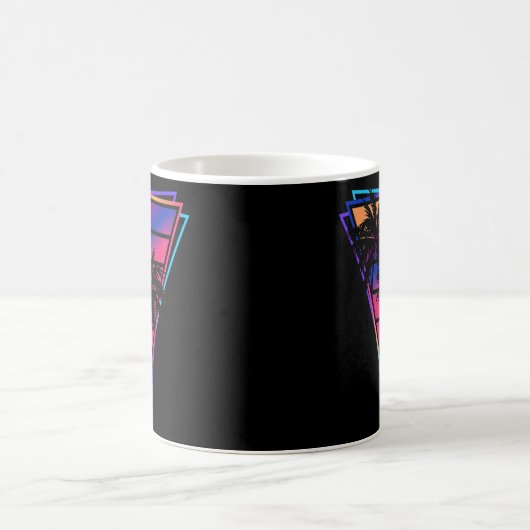 Mug Synthwave Vaporwave Triangle Palm Trees Gradient u (Centre)