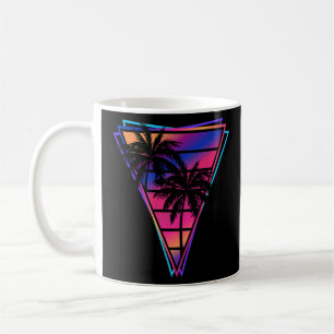 Mug Synthwave Vaporwave Triangle Palm Trees Gradient u