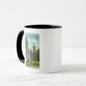 Mug Syracuse U Campus Vue montrant Crouse College (Devant gauche)