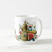 Mug Syrie (Flowers Map) Botanical arrières (en anglais (Devant droit)