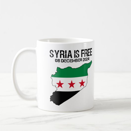 Mug Syrie Libérez le drapeau syrien Syrie Libérez la S (Gauche)