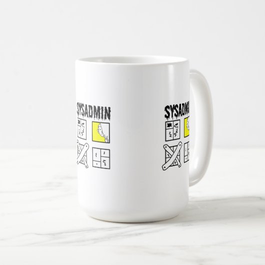 Mug Sysadmin - Administrateur système (Devant droit)