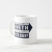 Mug Sysadmin Giveth et Taketh loin (Devant gauche)