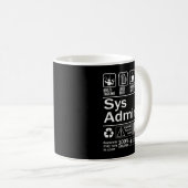 Mug System Administrator Étiquette produit Unix Linux  (Devant droit)