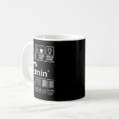 Mug System Administrator Étiquette produit Unix Linux  (Devant gauche)