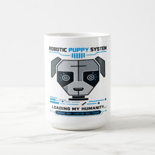 Mug Système de chiot robotique Erreur 404 Chien cybern