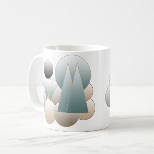 Mug Système de planète futuriste de l'art spatial Abst (Devant gauche)