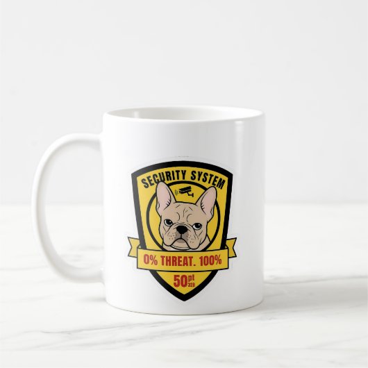 Mug Système de sécurité Funny Frenchie Jugement de la  (Gauche)
