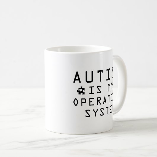 Mug Système d'exploitation Autisme (Devant droit)