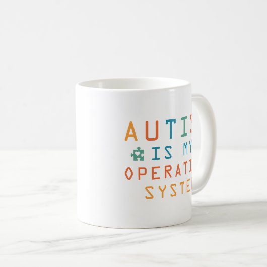 Mug Système d'exploitation Autisme (Devant droit)