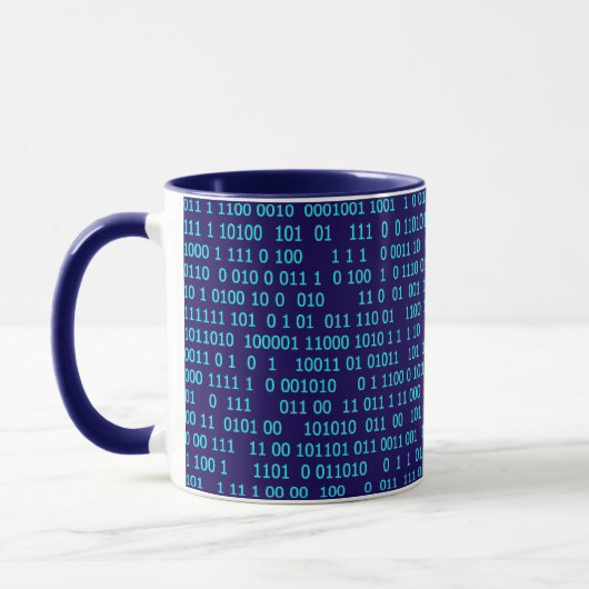 Mug Système numérique binaire bleu (Gauche)