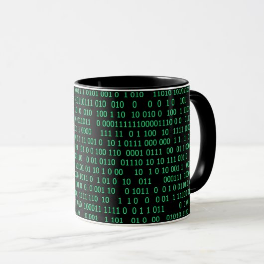 Mug Système numérique binaire vert (Devant droit)