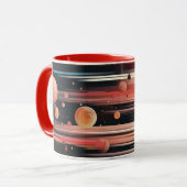 Mug Système planétaire. Il utilise des éléments de des (Devant gauche)