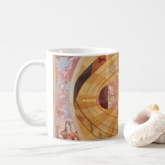 Mug Système solaire copernicien antique, Astronomie Vi (Avec donut)